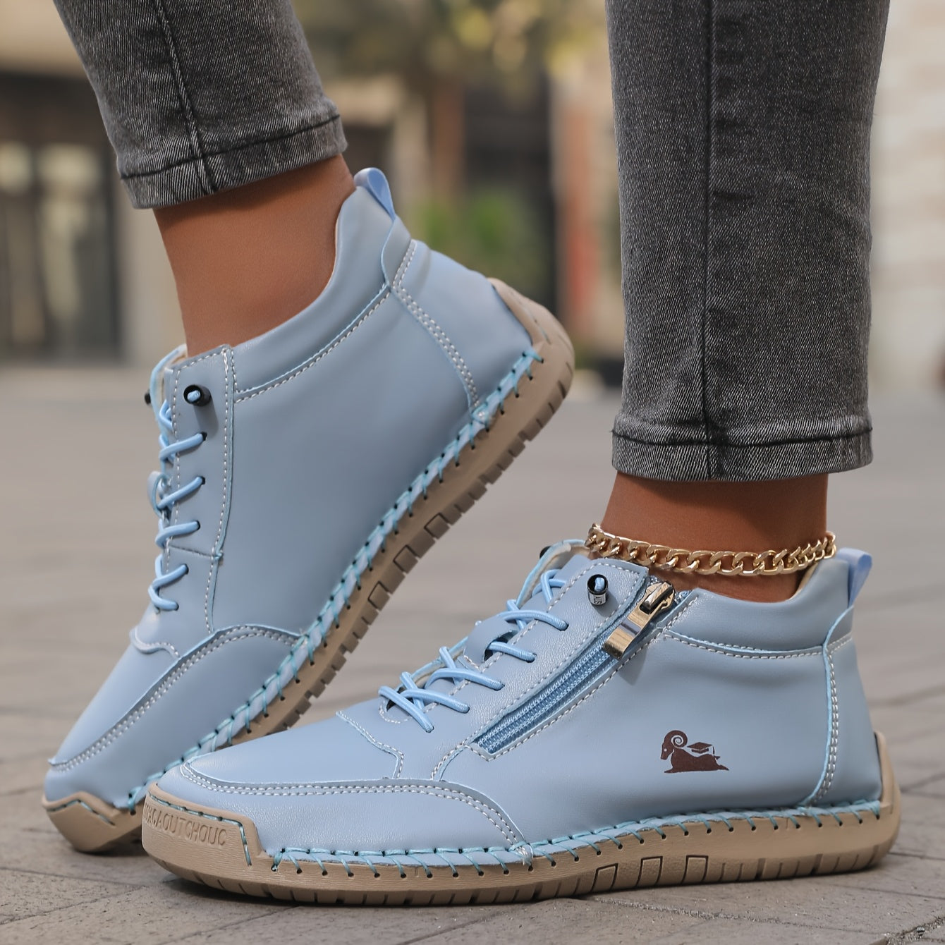 Ladies Comfortable Spring Lace Up Walking Shoes