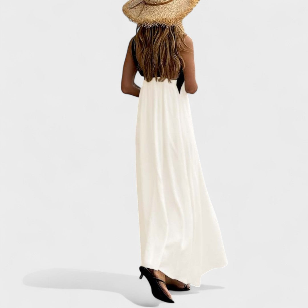 Women's Maxi Dress Cross Neck Casual Fit