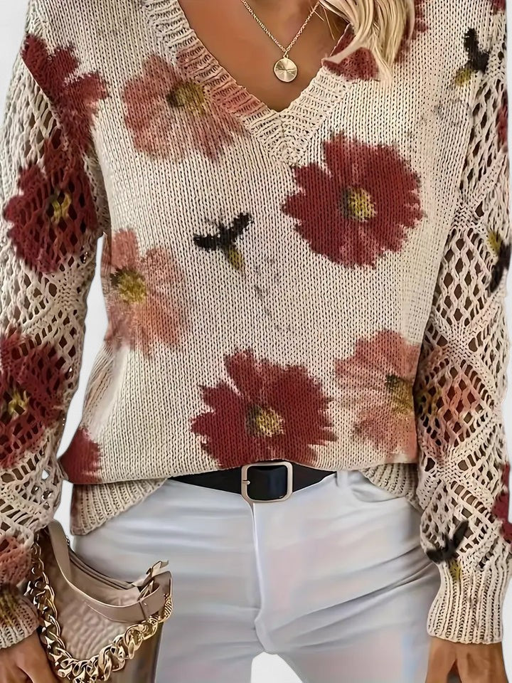 Mae | Pretty Floral Knit Sweater