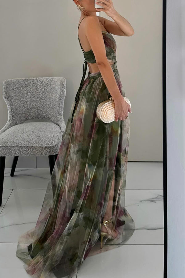 Women's Floral Print Maxi Dress