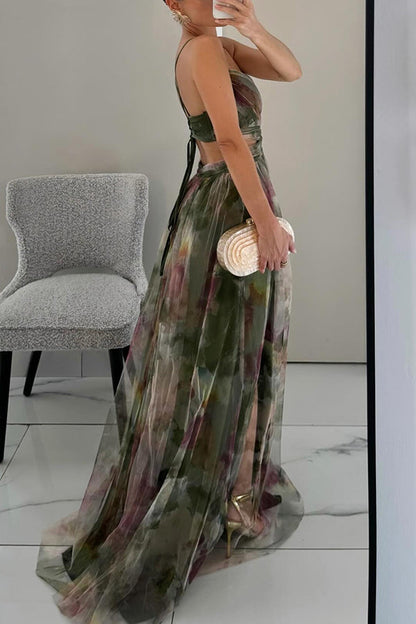 Women's Floral Print Maxi Dress