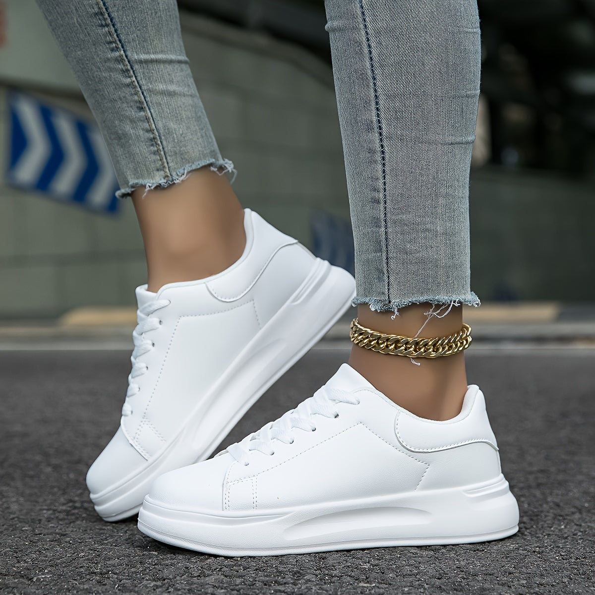 Women's Leather Sneakers Casual White