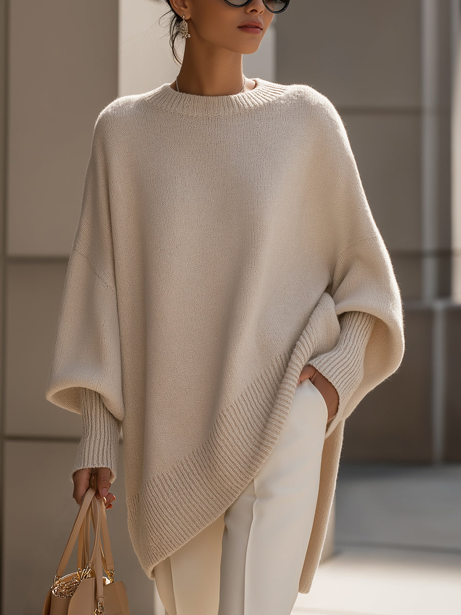 Women's Oversized Poncho Sweater - VibreMode