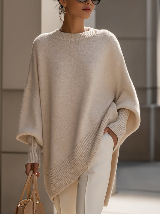 Women's Oversized Poncho Sweater - VibreMode