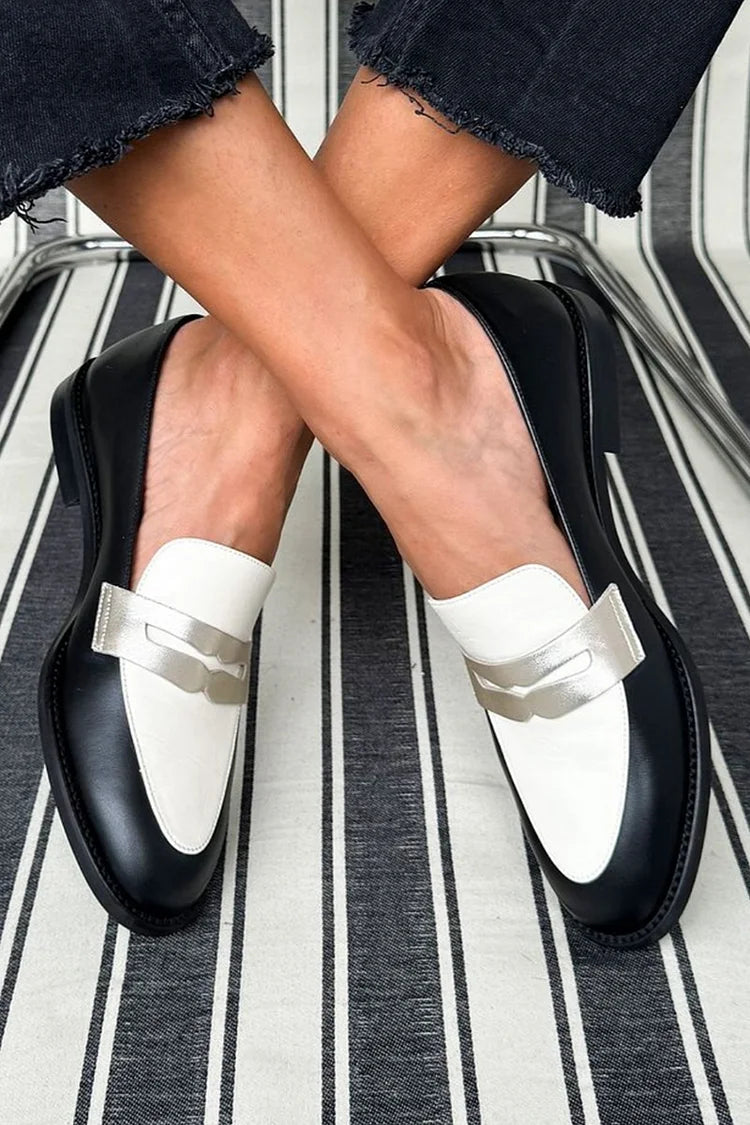 Monochrome Leather Loafers