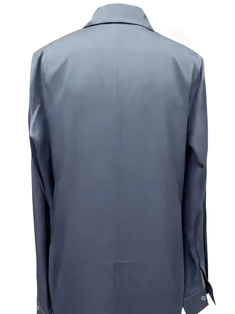 Women's Long Sleeve Blouse Draped Neck