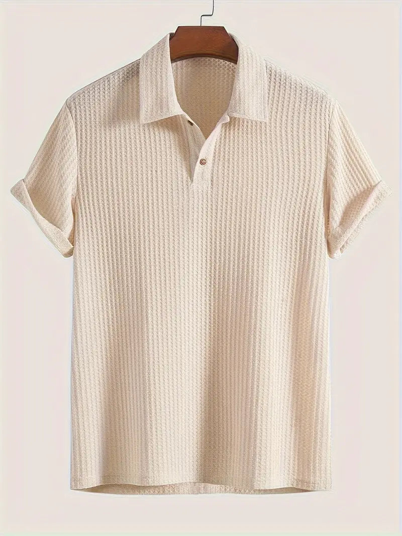 Men's Casual Polo Shirt Breathable Cotton