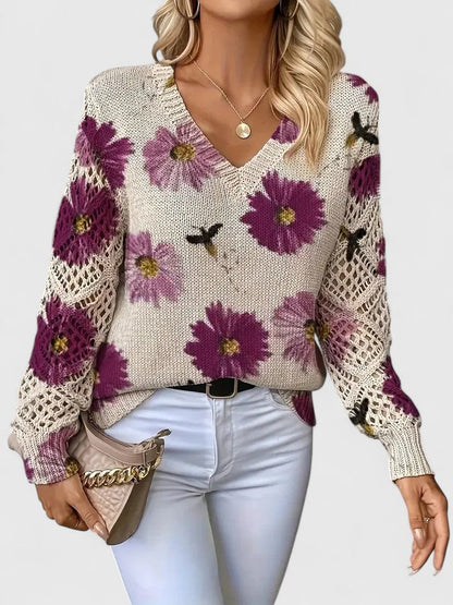Mae | Pretty Floral Knit Sweater