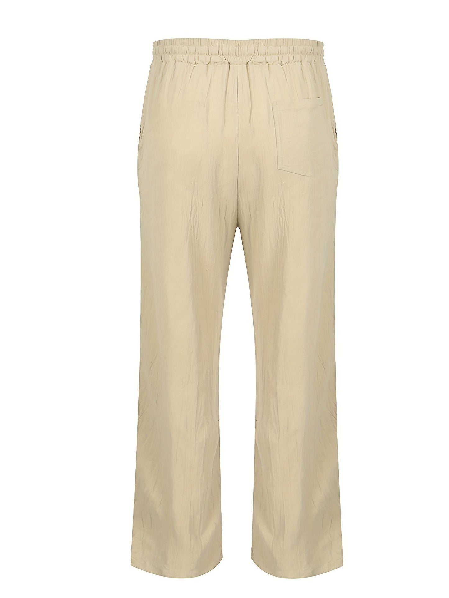 Men's Linen Pants Breathable Beige