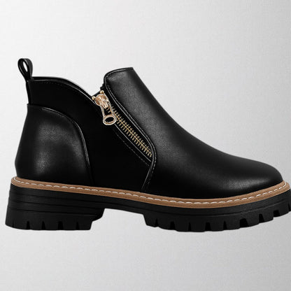 Women's Ankle Boots Platform Zip Design - VibreMode