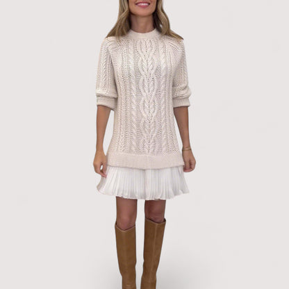 Women's Pleated Knit Dress - VibreMode