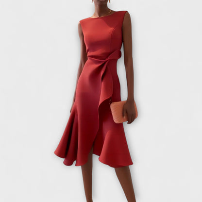 Women's Asymmetric Midi Dress - VibreMode