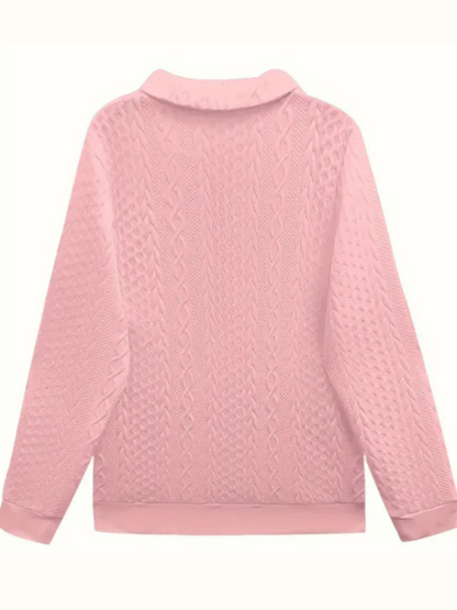 Stylish Zip Front Knitted Sweater