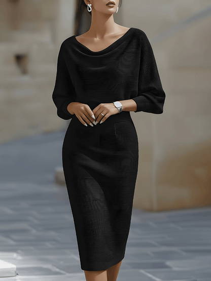Flowy Knitted Mid Length Dress