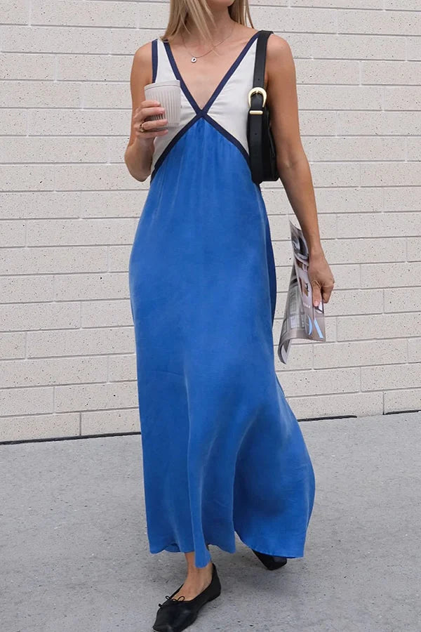 Fashionable Crew Neck Multicolor Dress
