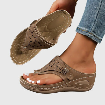 Stylish Women's Wedge Sandals with Cutout Details