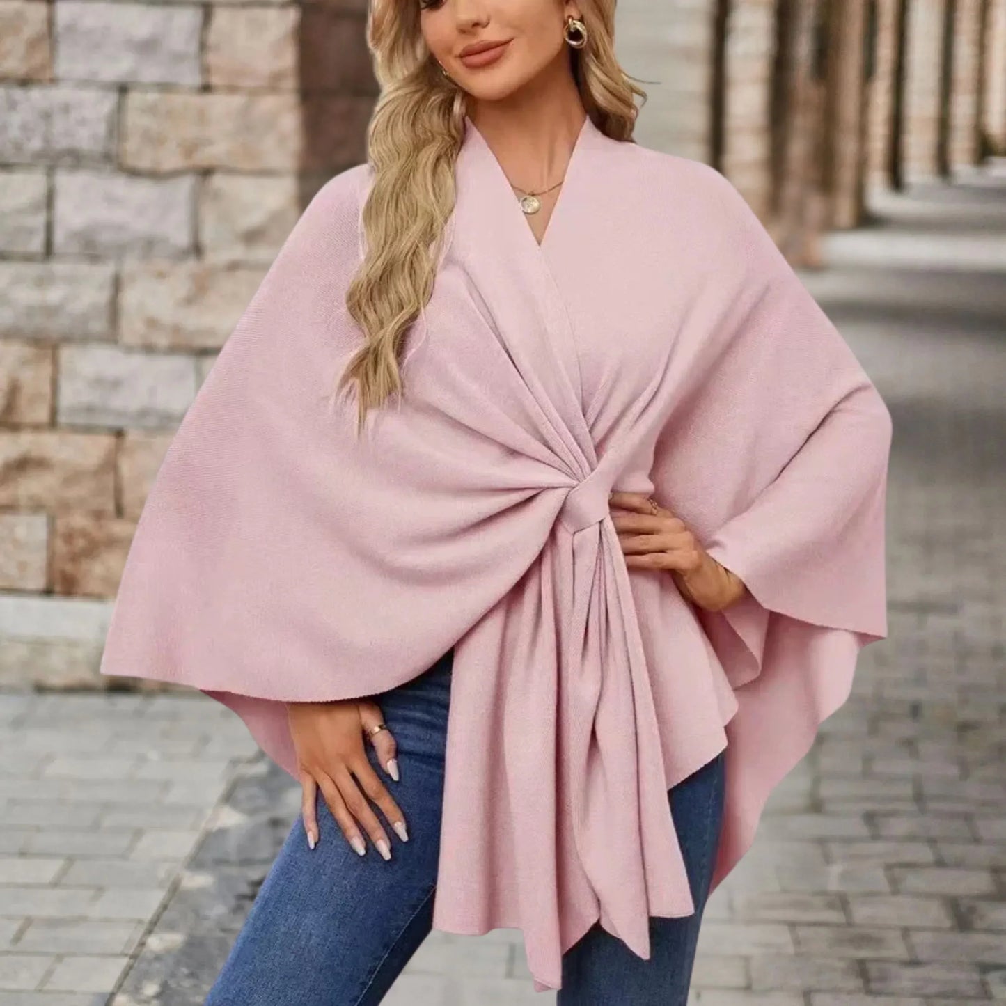 Women's Wrap Blouse Poncho Style - VibreMode