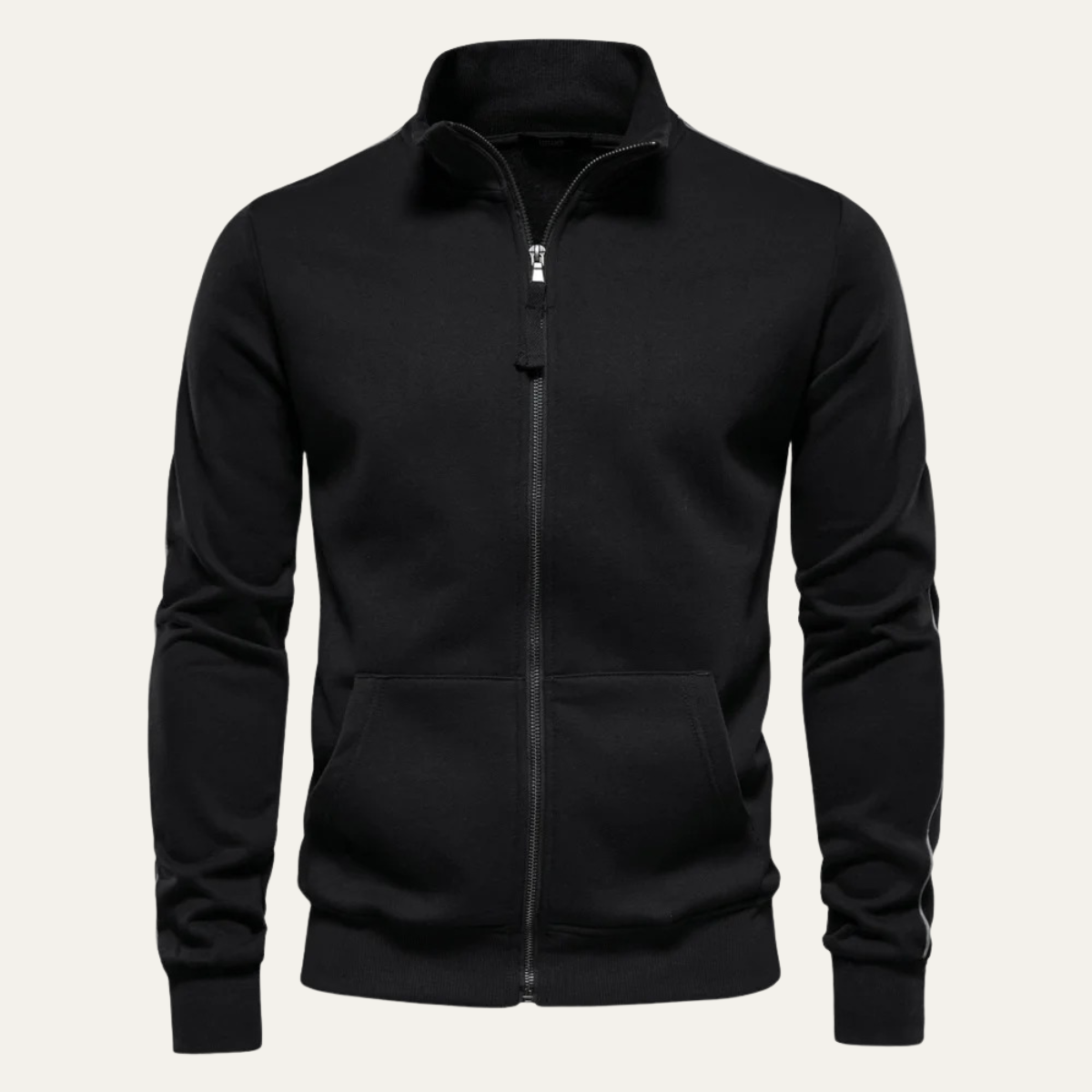 Men's Cotton Zip Jacket with Pockets