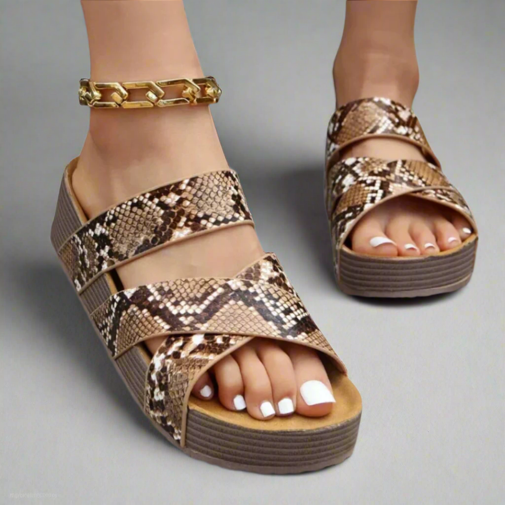 Women's Open-Toe Sandals Cross Strap Design