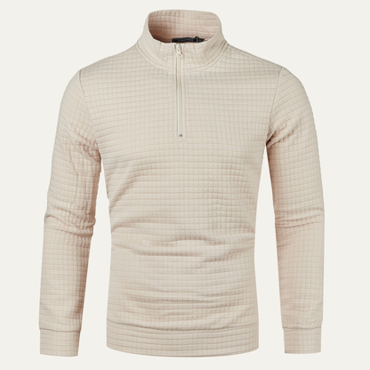 Men's Lightweight Quilted Half Zip Sweater - VibreMode