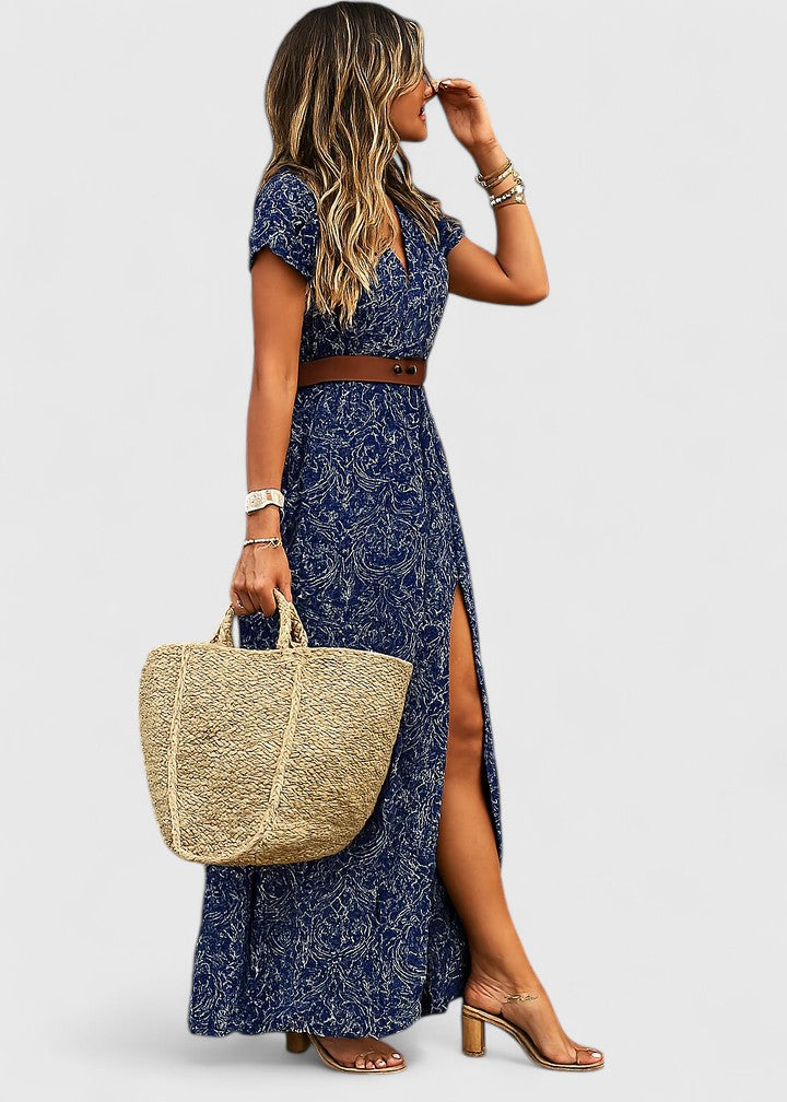 Floral Boho Long Summer Dress For Ladies