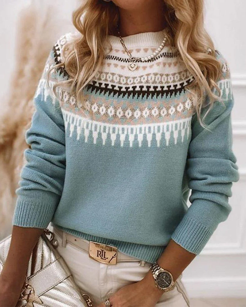 Warm Fuzzy Crew Neck Sweater - VibreMode