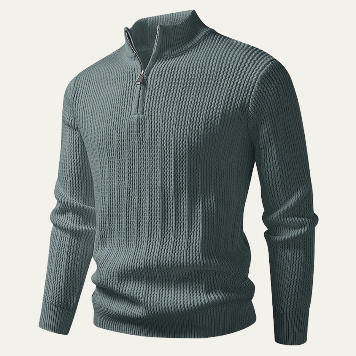 Men's Knitted Half Zip Winter Sweater