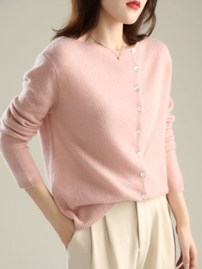 Women's V-Neck Cardigan Button Front