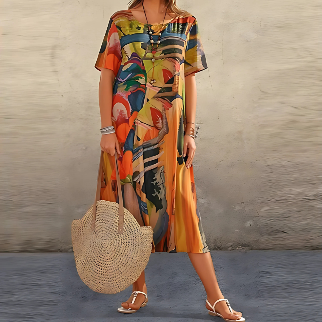 Beautiful Flower Print Dress