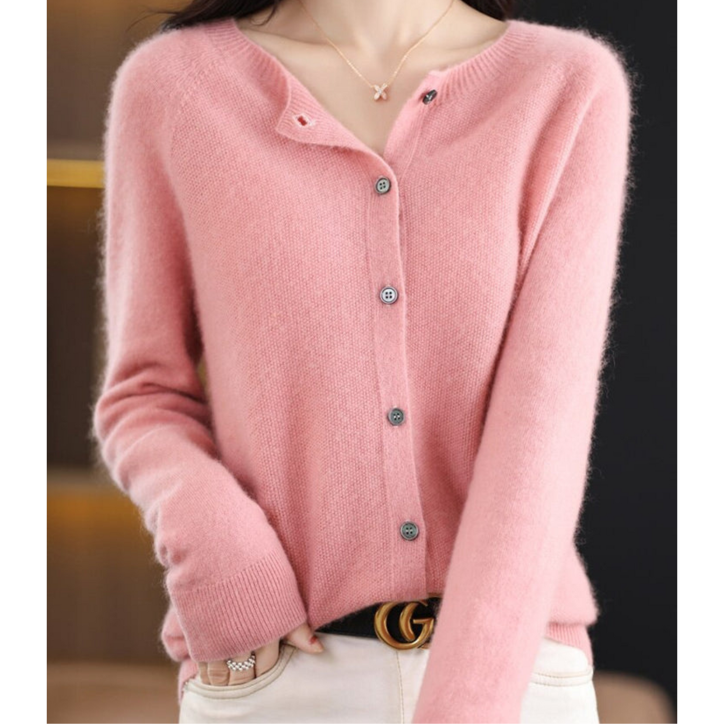 Lightweight Ladies Open Front Sweater