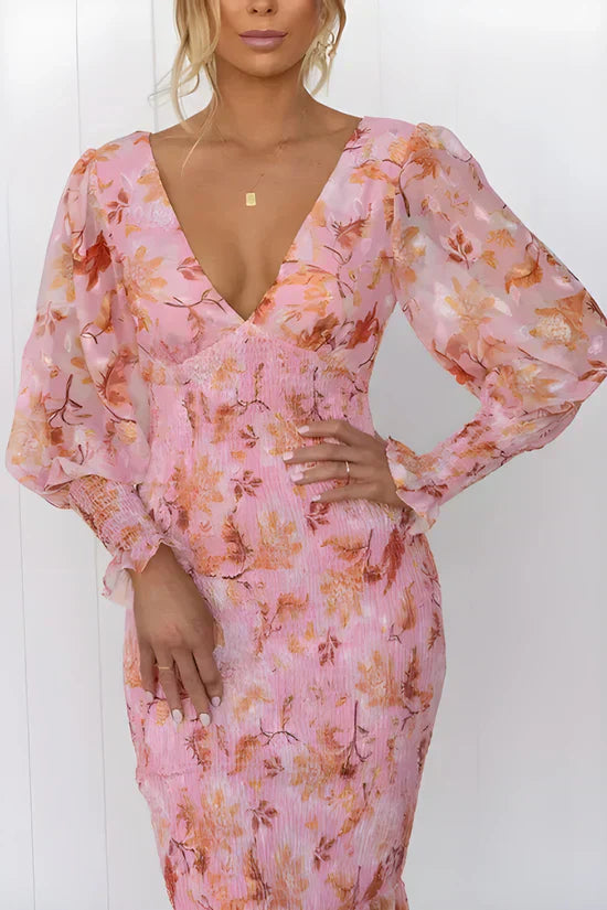 Women's Floral Evening Dress