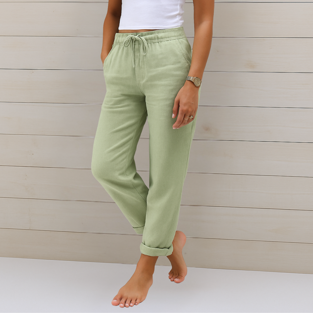 Women's Breathable Pants Elastic Waist