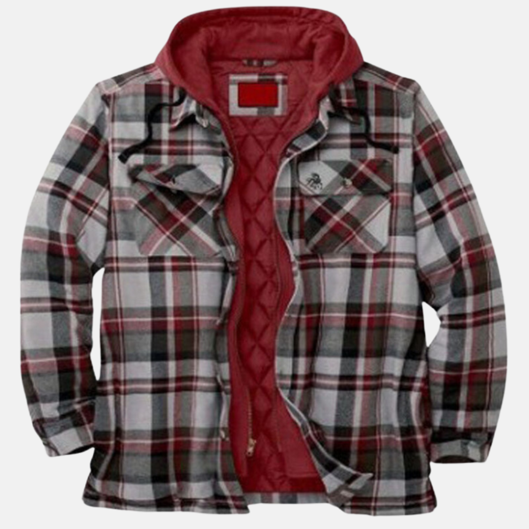 Men's Quilted Flannel Jacket Shirt