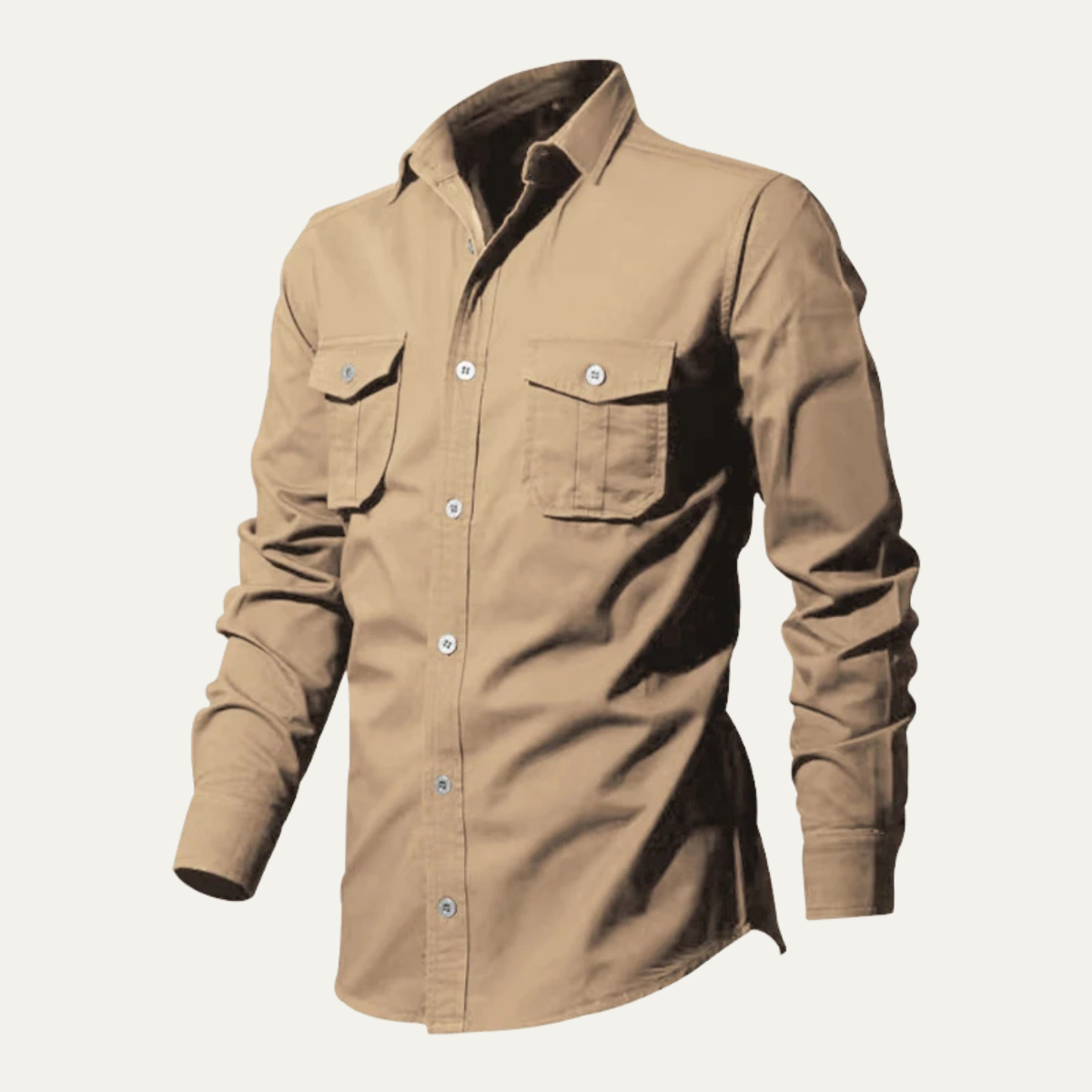 Men's Retro Button Up Shirt Solid