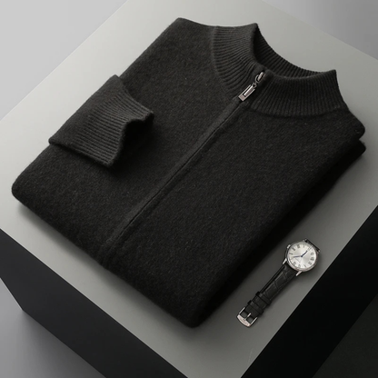 Men's Soft Wool Zip Cardigan