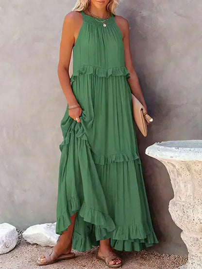 Women's Ruffle Sleeveless Dress