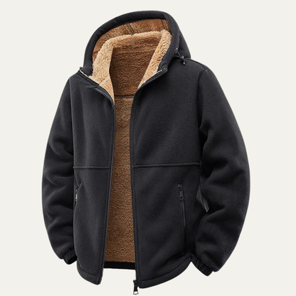 Moscova Men's Sherpa Hoodie Thick Warm Zip Up