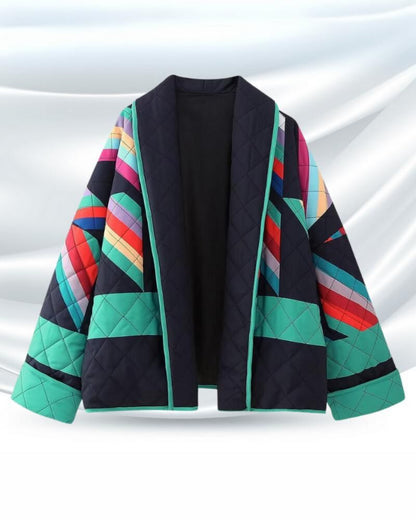 Women's Color Block Oversized Jacket