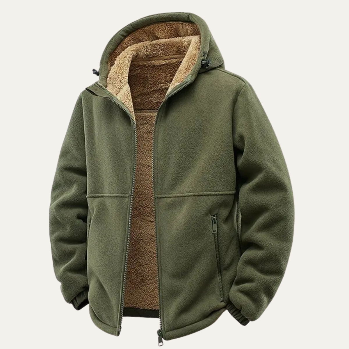 Moscova Men's Sherpa Hoodie Thick Warm Zip Up