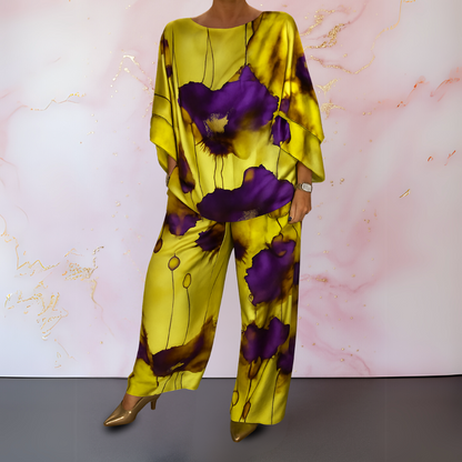 Women's Two Piece Set Loose Wide Leg Pants