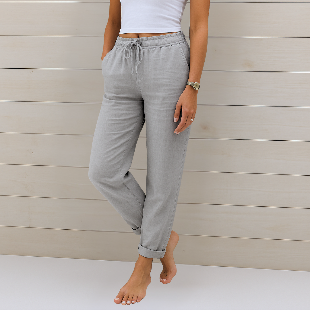 Women's Breathable Pants Elastic Waist