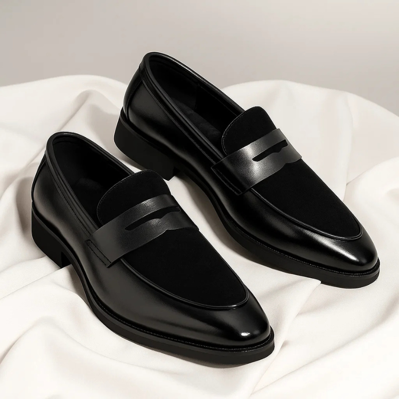 Nirvana Men's Italian Leather Penny Loafers