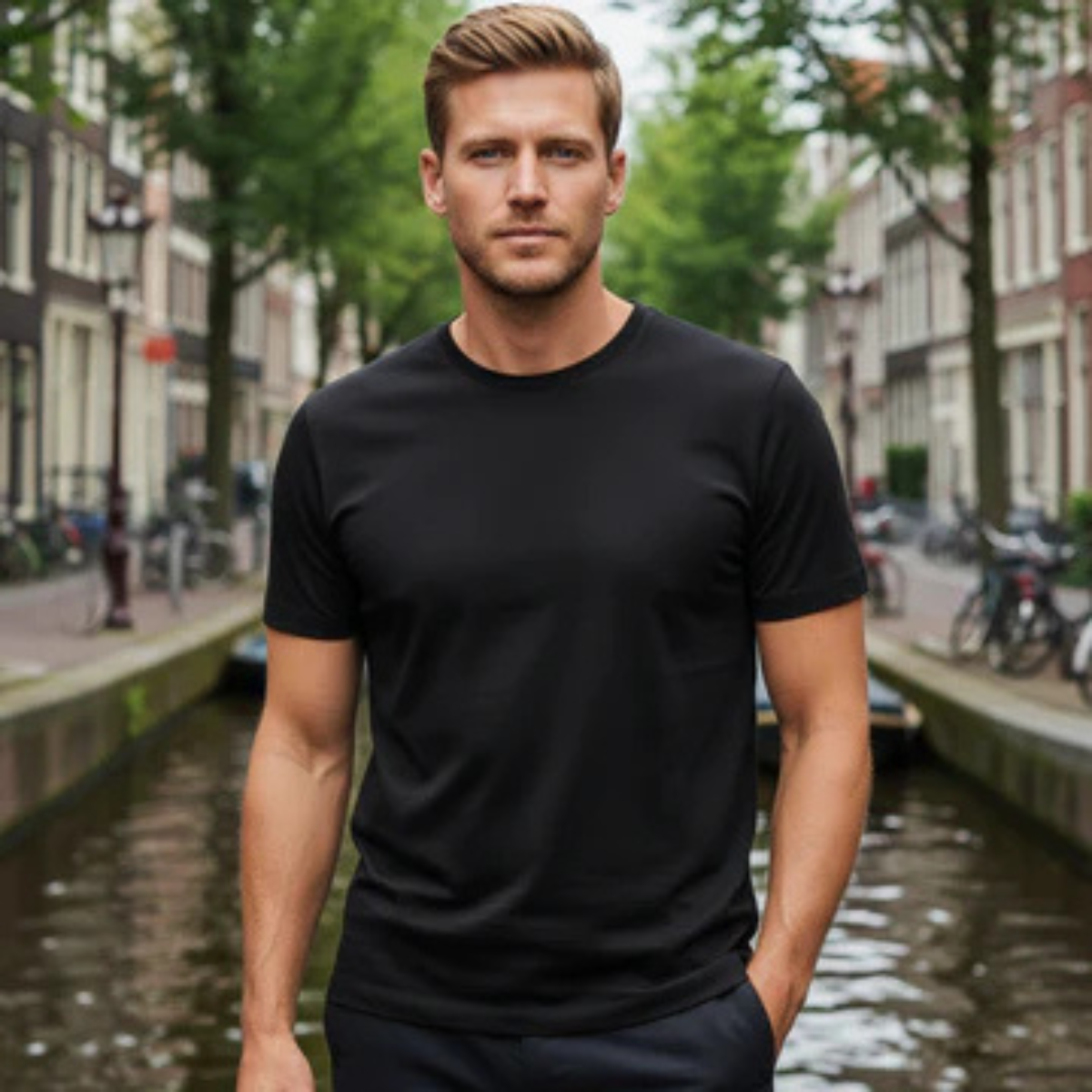 Men's Cotton Crew Neck T Shirt Soft Touch
