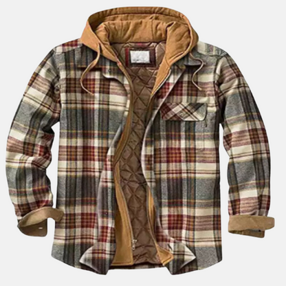 Men's Quilted Flannel Jacket Shirt