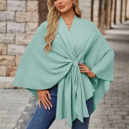 Women's Wrap Blouse Poncho Style