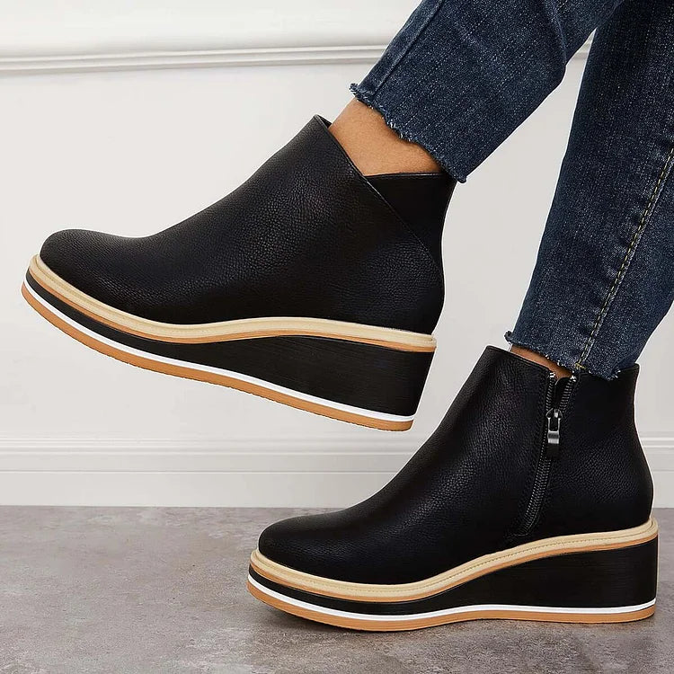 Women's Ankle Boots Side Zipper Style