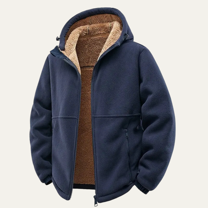 Moscova Men's Sherpa Hoodie Thick Warm Zip Up