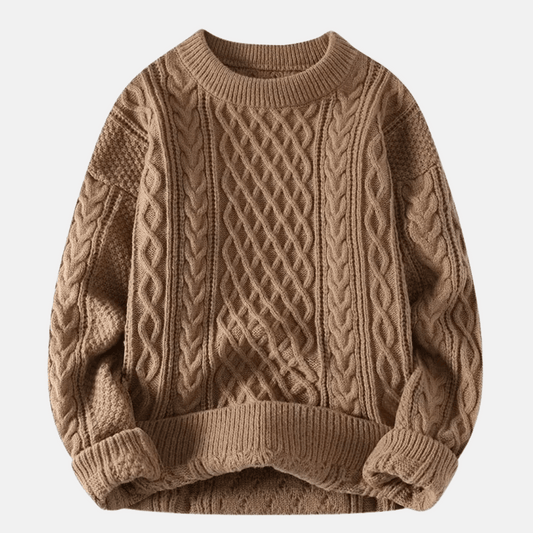 Men's Knitted Sweater Solid Color Winter - VibreMode