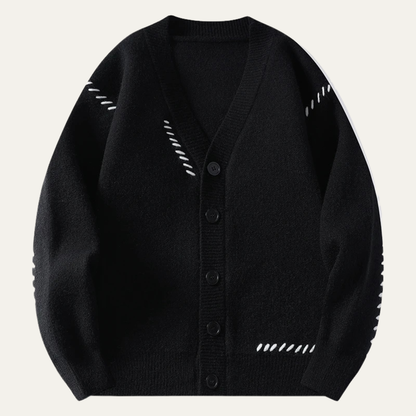 Men's Knitted Cardigan V Neck Button Down