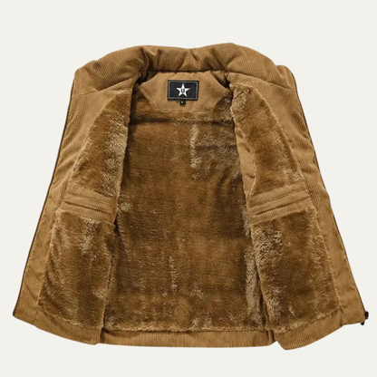 Men's Padded Puffer Vest Corduroy Warm Silverhill